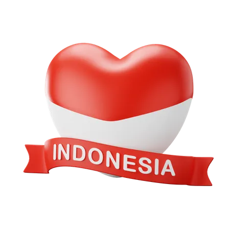 Love Indonesia  3D Icon