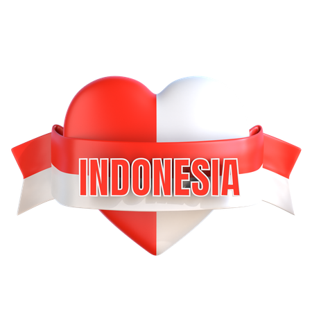 Love Indonesia  3D Icon