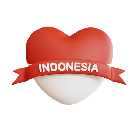 Love Indonesia  3D Icon