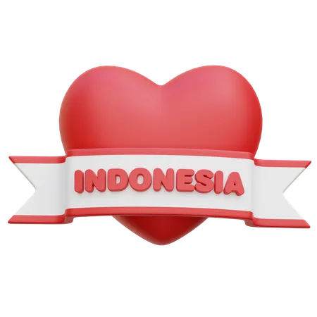 Love Indonesia  3D Icon