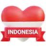 Love Indonesia Heart Emblem
