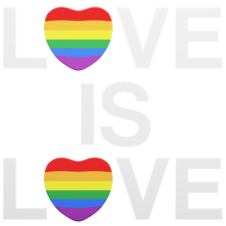 Love Is Love  3D Illustration