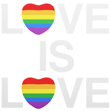 Love Is Love  3D Illustration