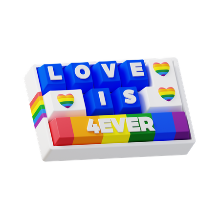 Love Is 4 Ever  3D Icon