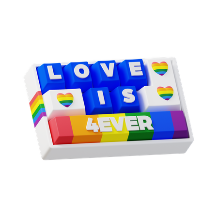 Love Is 4 Ever  3D Icon