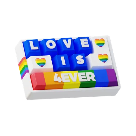 Love Is 4 Ever  3D Icon