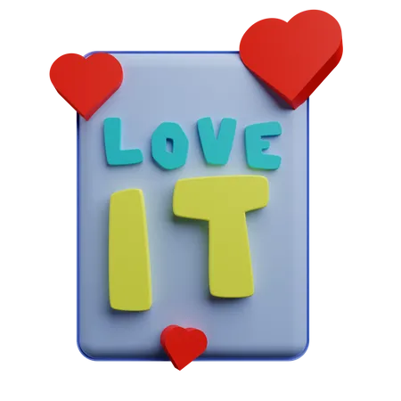 Love it  3D Sticker