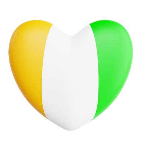 Love Ivory Coast  3D Icon