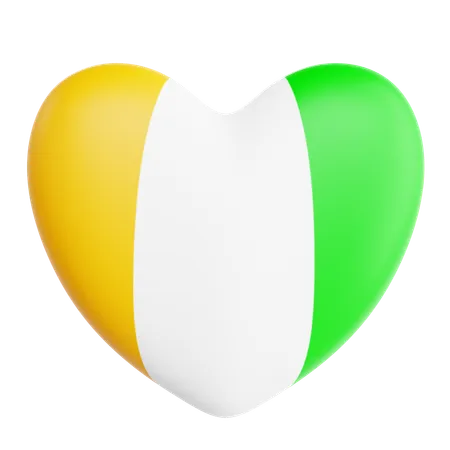 Love Ivory Coast  3D Icon