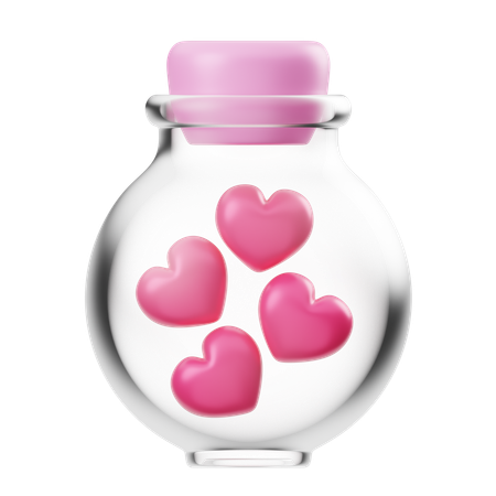 Love Jar  3D Icon