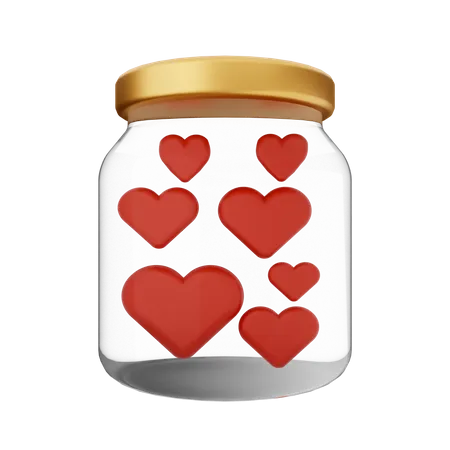 Love Jar  3D Icon