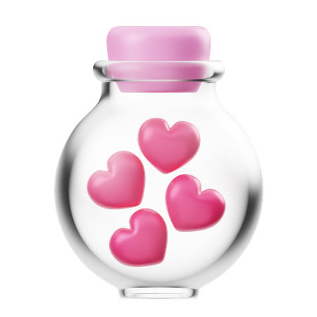 Love Jar  3D Icon
