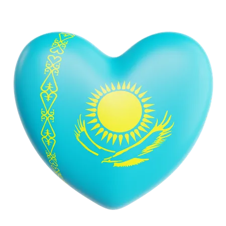 Love Kazakhstan  3D Icon