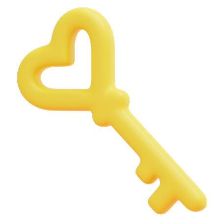 Love Key  3D Icon