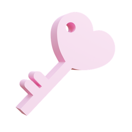 Love Key  3D Icon