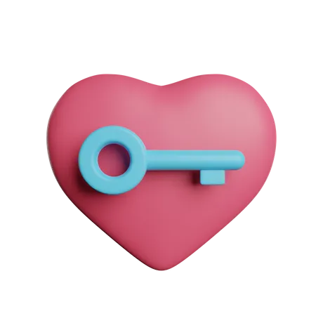 Love Key  3D Icon