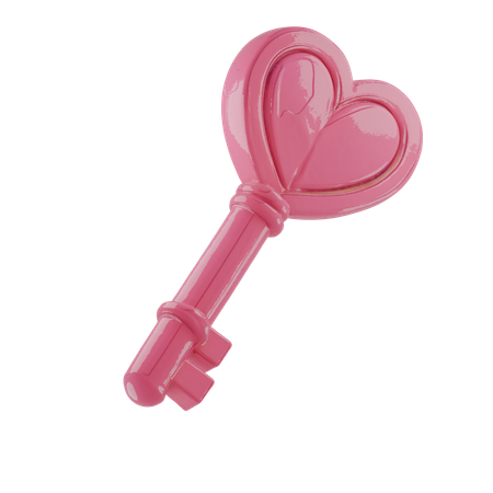 Love Key  3D Icon