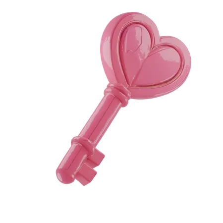 Love Key  3D Icon