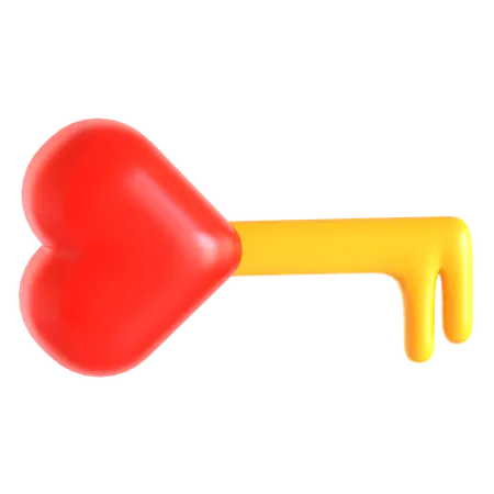 Love Key  3D Icon