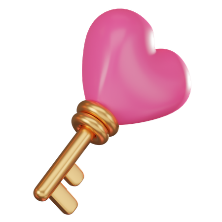 Love Key  3D Icon