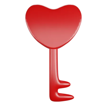 Cute Love Lock Illustrasion 3D Icon