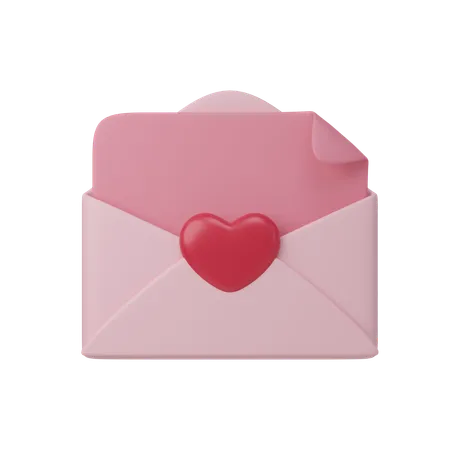 3 D Icon Love Letter Icon Set Of Valentines Day And Love Anniversary Valentines Day 3 D Illustration 3 D Element 3 D Rendering Graphic Elements Design Element Icon Design 3D Icon