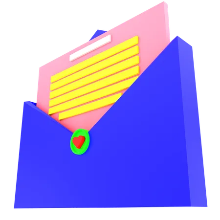 ラブレター  3D Icon