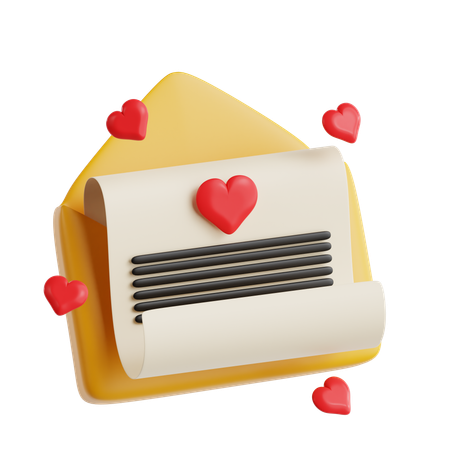 ラブレター  3D Icon