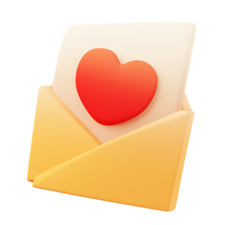 Love letter  3D Icon