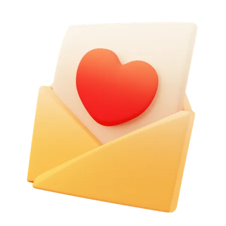 Love letter  3D Icon