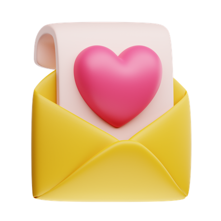 Love Letter  3D Icon