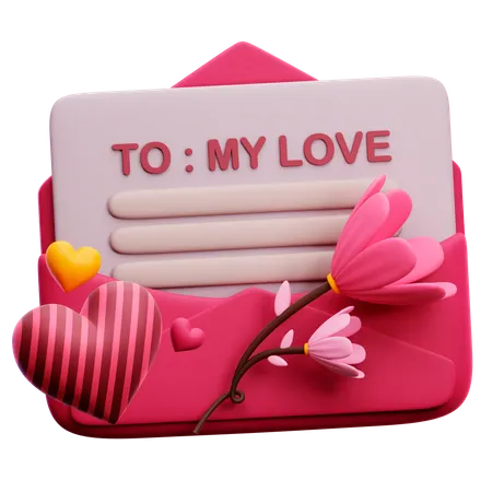 Love Letter  3D Icon