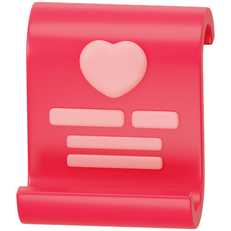 Love Letter  3D Icon