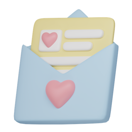 Love Letter  3D Icon