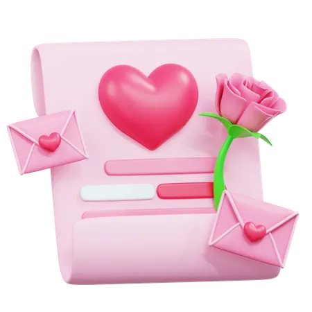 Love Letter  3D Icon
