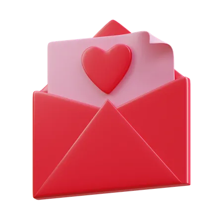 Love Letter  3D Icon