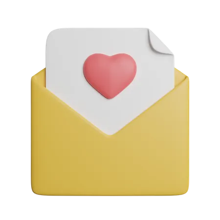 Love Letter  3D Icon