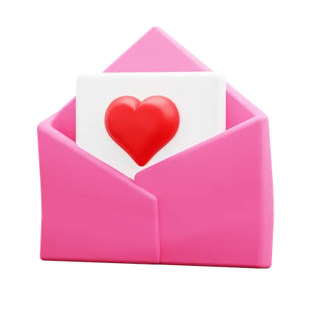 Love Letter  3D Icon