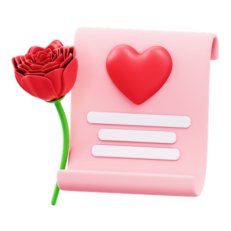 Love Letter  3D Icon