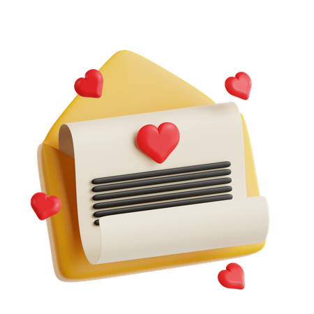 Love Letter  3D Icon
