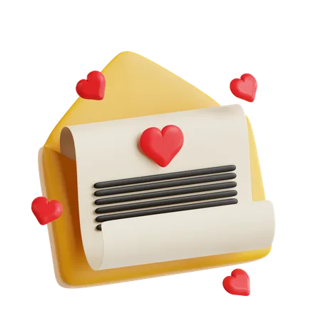Love Letter  3D Icon