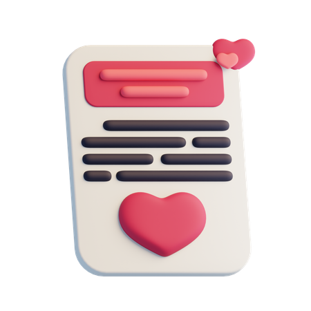 Love Letter  3D Icon