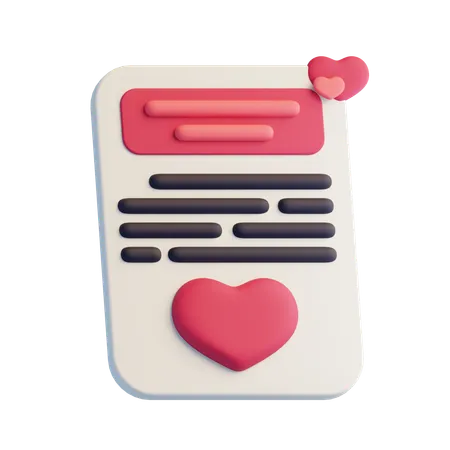 Love Letter  3D Icon