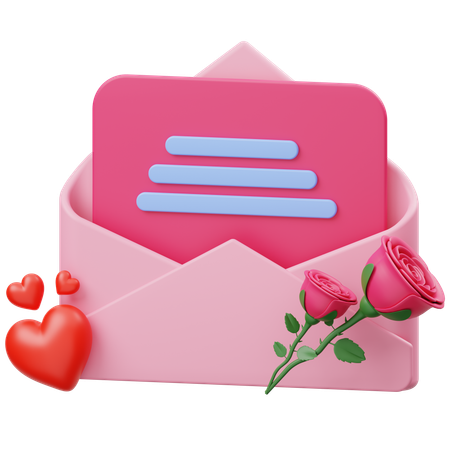 Love Letter  3D Icon