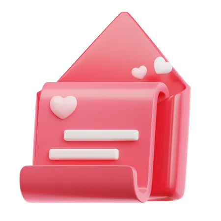 Love Letter  3D Icon