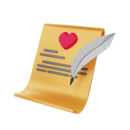 Love Letter  3D Icon