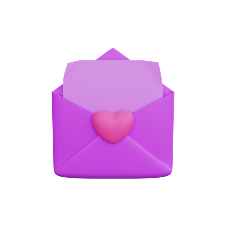 Love Letter  3D Icon