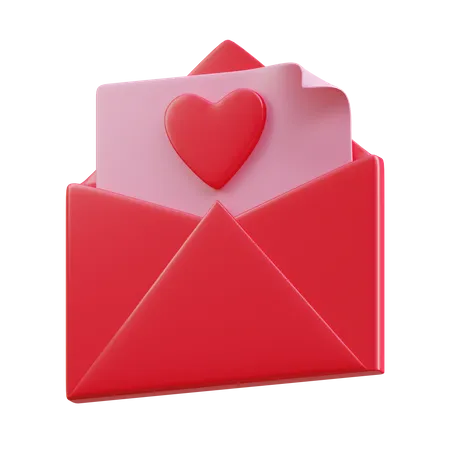 Love Letter  3D Icon