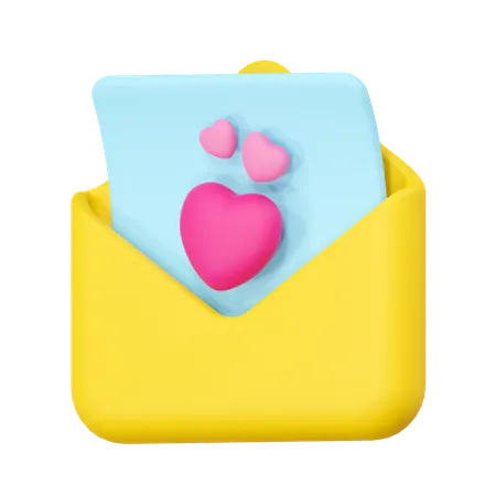 Love Letter  3D Icon