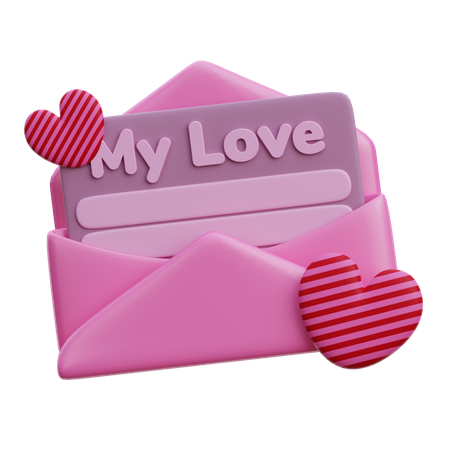 Love Letter  3D Icon